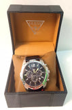 Guess Intrepid Chronograph Black Dial Two Tone Steel Strap Watch for Men - W0167G1 Authentic Buy Shop Now