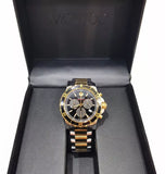 Movado Series 800 Chronograph Black Dial Two Tone Steel Strap Watch For Men - 2600146 Authentic Buy Shop Now