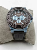 Guess Force Quartz Brown Dial Brown Leather Strap Watch For Men - W0674G5 Authentic Buy Shop Now