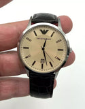 Emporio Armani Classic Quartz Brown Dial Brown Leather Strap Watch For Men - AR2427 Authentic Buy Shop Now