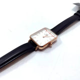 Daniel Wellington Quadro White Dial Black Leather Strap Watch For Women - DW00100434 Authentic Buy Shop Now