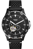 Fossil Crewmaster Sports Automatic Black Dial Black Leather Strap Watch for Men - ME3148 Authentic Buy Shop Now