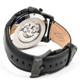 Fossil Grant Automatic Black Dial Black Leather Strap Watch for Men - ME3028 Authentic Buy Shop Now