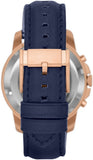 Fossil Grant Automatic Blue Dial Blue Leather Strap Watch for Men - ME3029 Authentic Buy Shop Now
