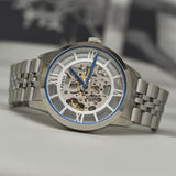 Fossil Townsman Automatic Skeleton Silver Dial Silver Steel Strap Watch for Men - ME3044 Authentic Buy Shop Now