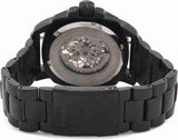 Fossil Modern Machine Automatic Silver Dial Black Steel Strap Watch for Men - ME3080 Authentic Buy Shop Now