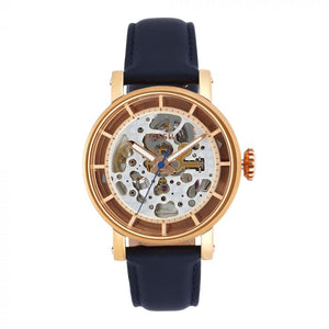 Fossil Original Boyfriend Skeleton White Dial Blue Leather Strap Watch for Women - ME3086 Authentic Buy Shop Now