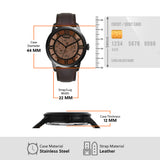 Fossil Townsman Automatic Skeleton Brown Dial Brown Leather Strap Watch for Men - ME3098 Authentic Buy Shop Now