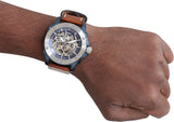 Fossil Modern Machine Automatic Skeleton Silver Dial Brown Leather Strap Watch for Men - ME3135 Authentic Buy Shop Now