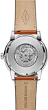 Fossil Townsman Automatic Skeleton Blue Dial Brown Leather Strap Watch for Men - ME3154 Authentic Buy Shop Now