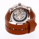 Fossil Commuter Automatic Skeleton Blue Dial Brown Leather Strap Watch for Men - ME3159 Authentic Buy Shop Now