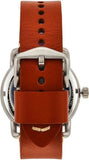 Fossil Commuter Automatic Skeleton Blue Dial Brown Leather Strap Watch for Men - ME3159 Authentic Buy Shop Now