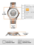 Fossil Neutra Automatic Skeleton White Dial Two Tone Steel Strap Watch for Men - ME3196 Authentic Buy Shop Now