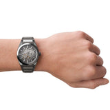 Fossil Everett Automatic Skeleton Grey Dial Grey Steel Strap Watch for Men - ME3206 Authentic Buy Shop Now