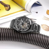 Fossil Everett Automatic Skeleton Grey Dial Grey Steel Strap Watch for Men - ME3206 Authentic Buy Shop Now