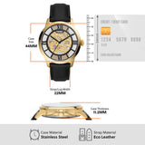 Fossil Townsman Automatic Skeleton Black Dial Black Leather Strap Watch for Men - ME3210 Authentic Buy Shop Now