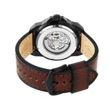 Fossil Bronson Automatic Skeleton Black Dial Brown Leather Strap Watch for Men - ME3219 Authentic Buy Shop Now
