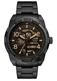 Fossil Bronson Chronograph Black Dial Black Steel Strap Watch for Men - FS5876 Authentic Buy Shop Now