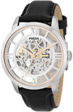 Fossil Townsman Automatic Skeleton Silver Dial Black Leather Strap Watch for Men - ME3041 Authentic Buy Shop Now
