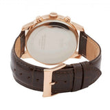 Guess Horizon Quartz Champagne Dial Brown Leather Strap Watch For Women - W0380G4 Authentic Buy Shop Now