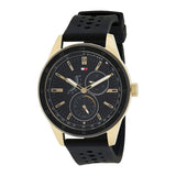 Tommy Hilfiger Austin Black Dial Black Rubber Strap Watch for Men - 1791636 Authentic Buy Shop Now