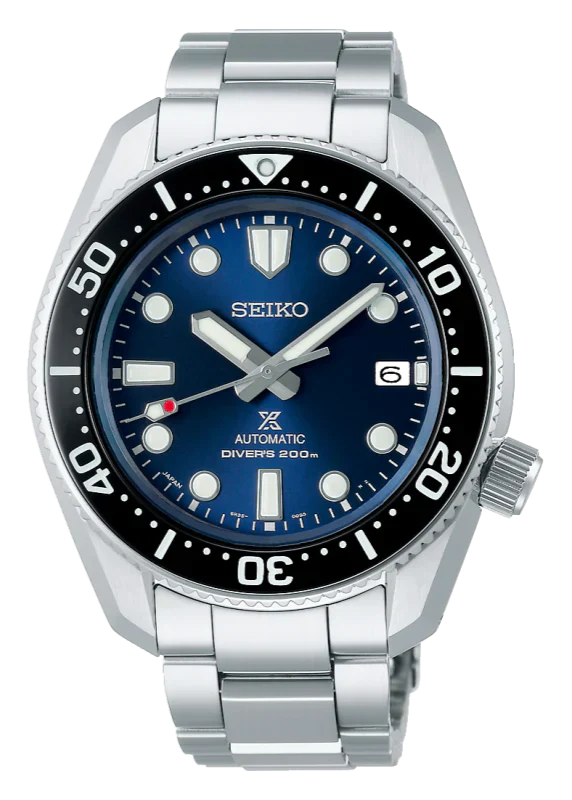 Seiko Prospex Marinemaster Automatic Scuba Divers Blue Dial Silver Steel Strap Watch for Men - SPB187J1 Authentic Buy Shop Now
