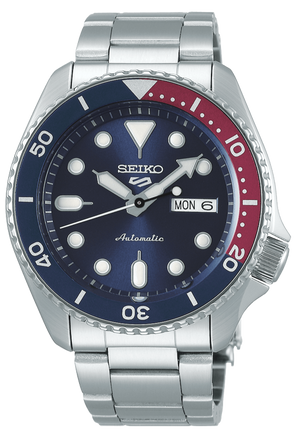 Seiko 5 Sports Automatic Blue Dial Silver Steel Strap Watch For Men - SRPD53K1 Authentic Buy Shop Now