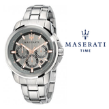Maserati Successo Chronograph Silver Dial Silver Steel Strap Watch For Men - R8873621004 Authentic Buy Shop Now