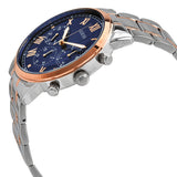 Guess Hendrix Chronograph Blue Dial Two Tone Steel Strap Watch for Men - W1309G4 Authentic Buy Shop Now