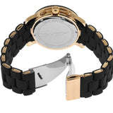 Michael Kors Runway Chronograph Black Dial Black Silicone Strap Watch For Women - MK7385 Authentic Buy Shop Now