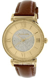 Michael Kors Catlin Champagne Dial Brown Leather Strap Watch for Women - MK2375 Authentic Buy Shop Now