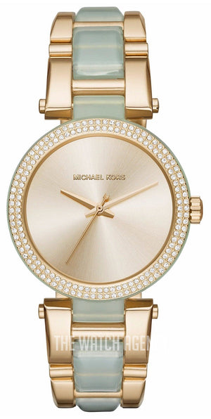 Michael Kors Delray Rose Gold Dial Two Tone Steel Strap Watch for Women - MK4317 Authentic Buy Shop Now