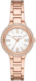 Michael Kors Taryn Quartz White Dial Rose Gold Steel Strap Watch For Women - MK4460 Authentic Buy Shop Now