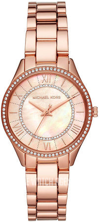 Michael Kors Lauryn Mother of Pearl Dial Rose Gold Dial Rose Gold Steel Strap Watch For Women - MK4491 Authentic Buy Shop Now