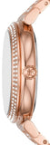 Michael Kors Abbey Three-Hand Analog Crystals Rose Gold Dial Rose Gold Steel Strap Watch for Women - MK4617 Authentic Buy Shop Now