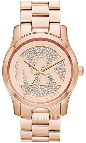 Michael Kors Runway Rose Gold Dial Rose Gold Steel Strap Watch For Women - MK5853 Authentic Buy Shop Now