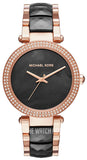Michael Kors Parker Mother of Pearl Black Dial Two Tone Steel Strap Watch for Women - MK6414 Authentic Buy Shop Now