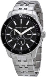 Michael Kors Cunningham Multifunction Black Dial Silver Steel Strap Watch For Men - MK7156 Authentic Buy Shop Now