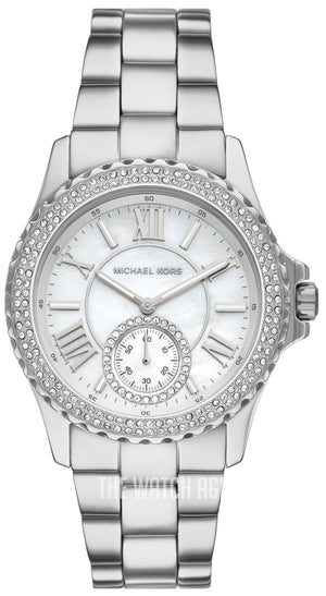 Michael Kors Everest Three hand Silver Dial Silver Steel Strap Watch For Women - MK7403 Authentic Buy Shop Now