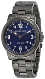 Michael Kors Paxton Analog Blue Dial Grey Steel Strap Watch For Men - MK8499 Authentic Buy Shop Now