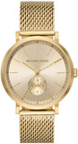 Michael Kors Irving Quartz Gold Dial Gold Mesh Strap Watch For Men - MK8741 Authentic Buy Shop Now