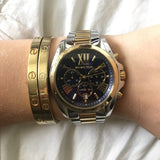 Michael Kors Bradshaw Blue Dial Two Tone Steel Strap Watch for Women - MK5976 Authentic Buy Shop Now