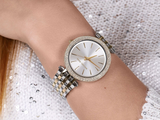 Michael Kors Darci Silver Dial Two Tone Stainless Steel Strap Watch for Women - MK3215 Authentic Buy Shop Now