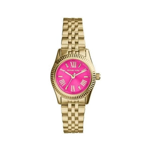 Michael Kors Lexington Quartz Pink Dial Gold Steel Strap Watch For Women - MK3270 Authentic Buy Shop Now