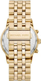 Michael Kors Hutton Chronograph Gold Dial Gold Steel Strap Watch For Men - MK8953 Authentic Buy Shop Now