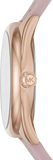 Michael Kors Janelle Three Hand Rose Gold Dial Pink Rubber Strap Watch For Women - MK7139 Authentic Buy Shop Now
