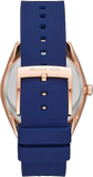 Michael Kors Janelle Three Hand Blue Dial Blue Rubber Strap Watch For Women - MK7140 Authentic Buy Shop Now