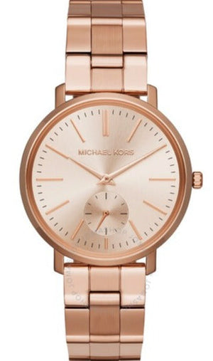 Michael Kors Jaryn Quartz Rose Gold Dial Rose Gold Steel Strap Watch For Women - MK3501 Authentic Buy Shop Now