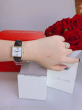 Michael Kors Lake Quartz White Dial Black Leather Strap Watch For Women - MK2762 Authentic Buy Shop Now