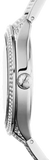 Michael Kors Lauryn Analog Crystals Silver Dial Silver Steel Strap Watch For Women - MK3717 Authentic Buy Shop Now